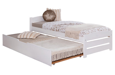 Stauraumbett Seniorenbett "Loni" 90x200 Kiefer massiv