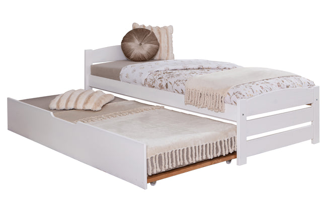 Stauraumbett Seniorenbett "Loni" 90x200 Kiefer massiv