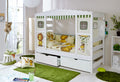Hausbett "Lio" 90x200 Kiefer massiv weiß