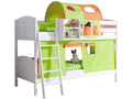 Etagenbett "Erni" Country 90x200 Kiefer massiv weiß - TiCAA Kindermöbel