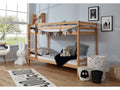 Etagenbett "Rene" 90x200 Buche massiv Natur - TiCAA Kindermöbel