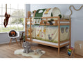 Etagenbett "Rene" 90x200 Buche massiv Natur - TiCAA Kindermöbel