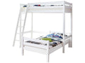 L-Bett Hochbett "Matthias" 90x200 Kiefer massiv weiß