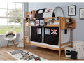 Etagenbett "Rene" 90x200 Buche massiv Natur - TiCAA Kindermöbel