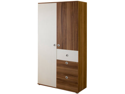 kleiderschrank-2-türig-milu-walnuss-weiß-ticaa