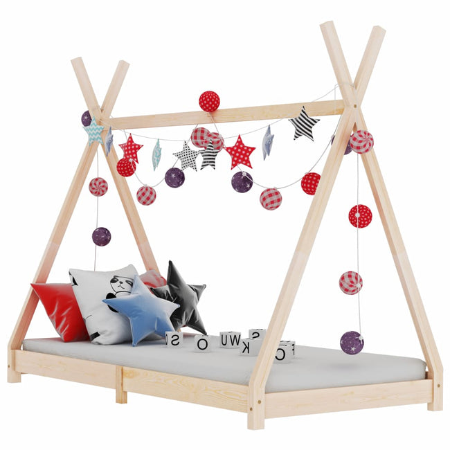 Tipi Kinderbett "Inka" inkl. Lattenrost 90x200 cm Kiefer massiv