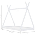 Tipi Kinderbett "Inka" inkl. Lattenrost 90x200 cm Kiefer massiv
