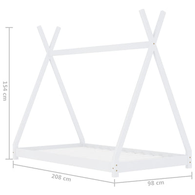 Tipi Kinderbett "Inka" inkl. Lattenrost 90x200 cm Kiefer massiv