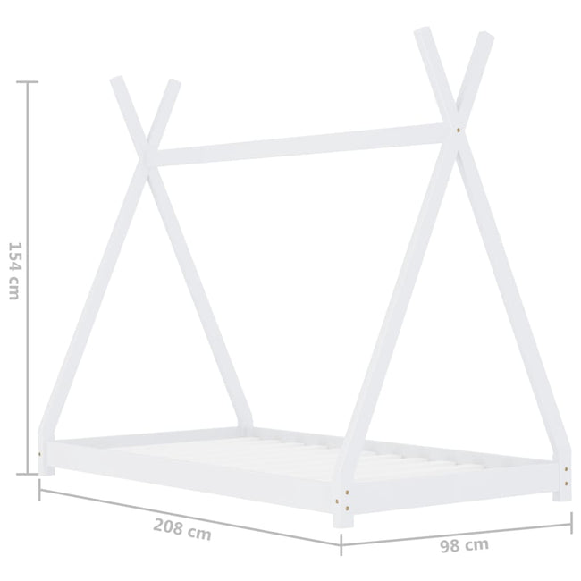 Tipi Kinderbett "Inka" inkl. Lattenrost 90x200 cm Kiefer massiv