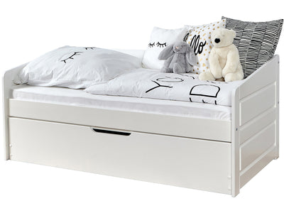 Sofabett MINI "Micki" 80x160 Buche massiv Komplett-Set - mit Zusatzbett - inkl. 2 Matratzen