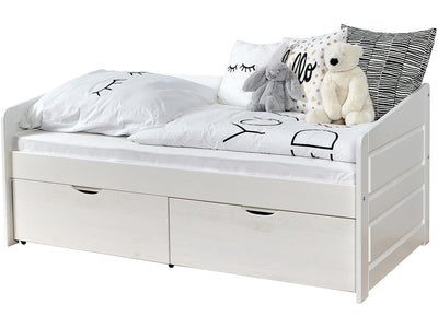 Sofabett MINI "Micki" 80x160 Buche massiv Komplett-Set - mit 2er Schubkasten - inkl. Matratze