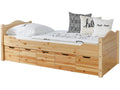 Einzelbett "Leni" 100x200 Kiefer massiv - mit 5er Schubkästen - TiCAA Kindermöbel