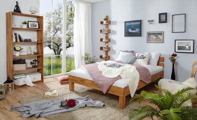 Einzelbett Futonbett "Luis" 140x200 Eiche massiv