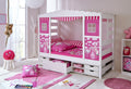 Hausbett "Lio" inkl. Funktionsschubkasten 90x200 Kiefer massiv Weiß