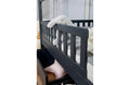 Kinderbett Hausbett "Kay" 90x200 Kiefer massiv Anthrazit Grau