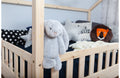 Kinderbett Hausbett "Kay" 140x200 Kiefer massiv Natur