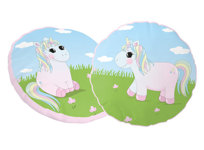 Kinder Rundkissen-Set "Einhorn Rainbow"