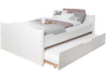 Doppelbett "Leni" 140x200 Kiefer massiv - mit Zusatzbett