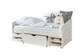 Sofabett MINI "Micki" 80x160 Kiefer massiv Komplett-Set inkl. 3er-Funktionsschubkasten + Matratze