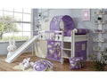 Rutschbett "Rene" 90x200 Buche massiv Weiß - TiCAA Kindermöbel