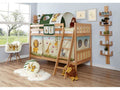 Etagenbett "Erni" Vertikal 90x200 Buche massiv Natur - TiCAA Kindermöbel