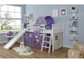 Rutschbett "Ekki" Country 90x200 Buche massiv Weiß - TiCAA Kindermöbel