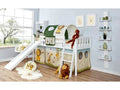 Rutschbett "Ekki" Vertikal 90x200 Buche massiv Weiß - TiCAA Kindermöbel