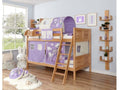 Etagenbett "Erni" Country 90x200 Buche massiv Natur - TiCAA Kindermöbel