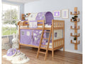 Etagenbett "Erni" Vertikal 90x200 Buche massiv Natur - TiCAA Kindermöbel