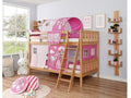 Etagenbett "Erni" Vertikal 90x200 Buche massiv Natur - TiCAA Kindermöbel